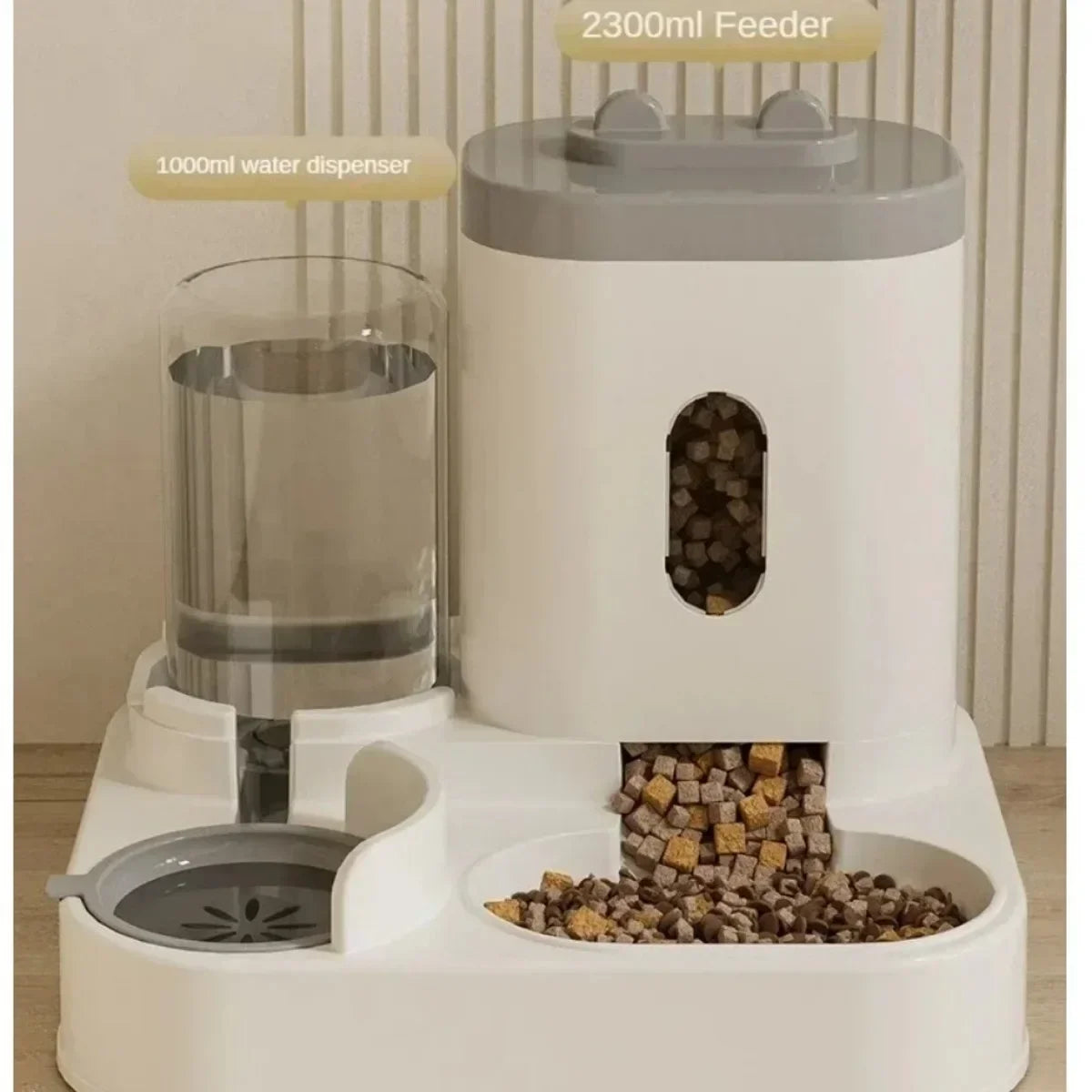 Automatic Feeder Dog Cat Food Bowl With Water Fountain Large Capacity Pet Food Storage Dispenser Container Puppy Pet Accessories***