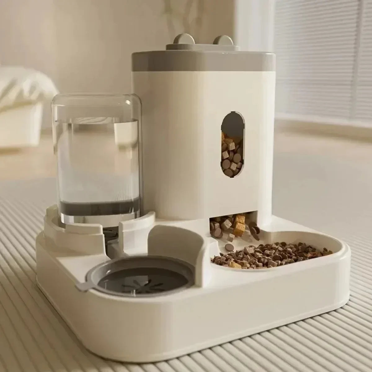 Automatic Feeder Dog Cat Food Bowl With Water Fountain Large Capacity Pet Food Storage Dispenser Container Puppy Pet Accessories***